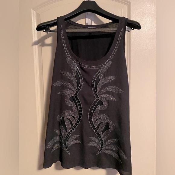 Express embroidered and sequin tank size medium - Picture 1 of 6
